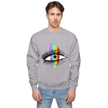 Load image into Gallery viewer, Rainbow Eyeball Unisex Fleece Sweatshirt
