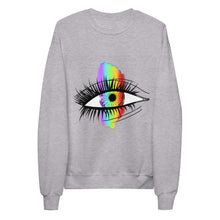 Load image into Gallery viewer, Rainbow Eyeball Unisex Fleece Sweatshirt
