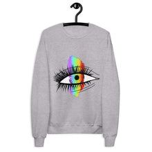 Load image into Gallery viewer, Rainbow Eyeball Unisex Fleece Sweatshirt
