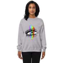 Load image into Gallery viewer, Rainbow Eyeball Unisex Fleece Sweatshirt
