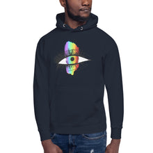 Load image into Gallery viewer, Rainbow Eyeball Unisex Hoodie
