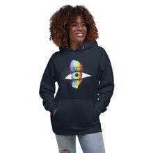 Load image into Gallery viewer, Rainbow Eyeball Unisex Hoodie
