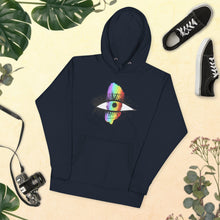 Load image into Gallery viewer, Rainbow Eyeball Unisex Hoodie
