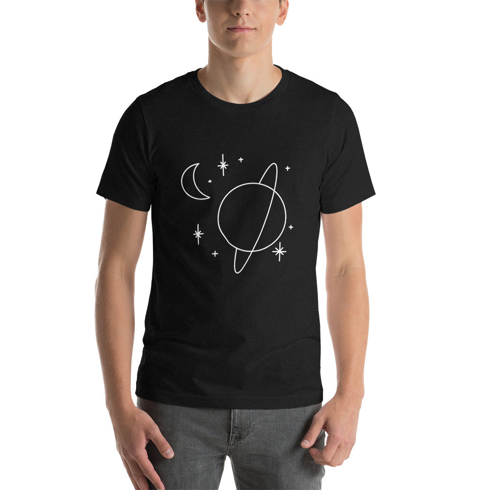 Outer Space Line Art Short-Sleeve Unisex T-Shirt