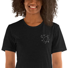 Load image into Gallery viewer, Outer Space Line Art Embroidered Short-Sleeve Unisex T-Shirt
