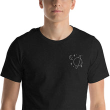 Load image into Gallery viewer, Outer Space Line Art Embroidered Short-Sleeve Unisex T-Shirt
