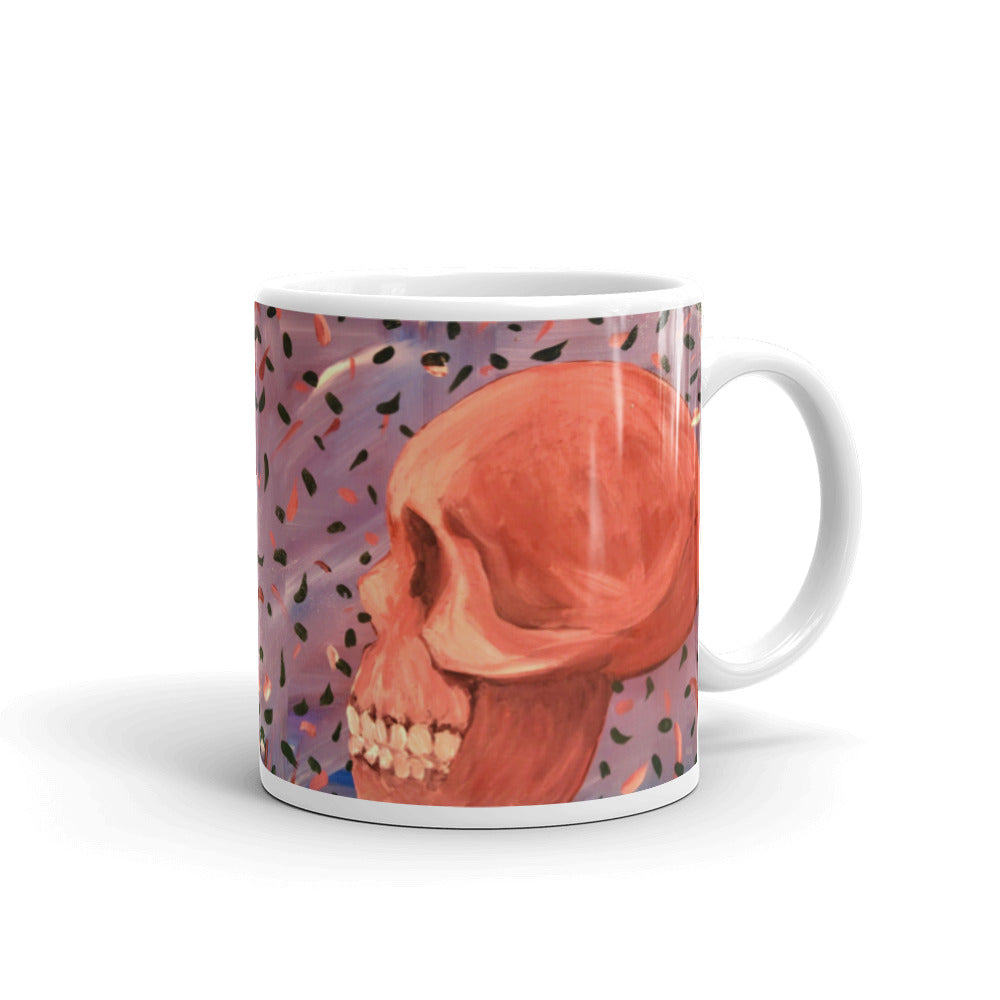 Confetti Skulls White Glossy Mug