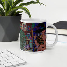 Load image into Gallery viewer, Witch in Her Seat White Glossy Mug
